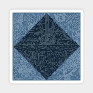 NATURE MANDALA BLUE Magnet