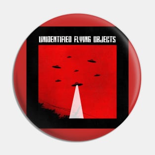 red background unidentified flying o Pin