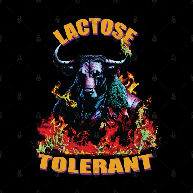 Lactose Tolerant --Metal Design T-Shirt by Trendsdk