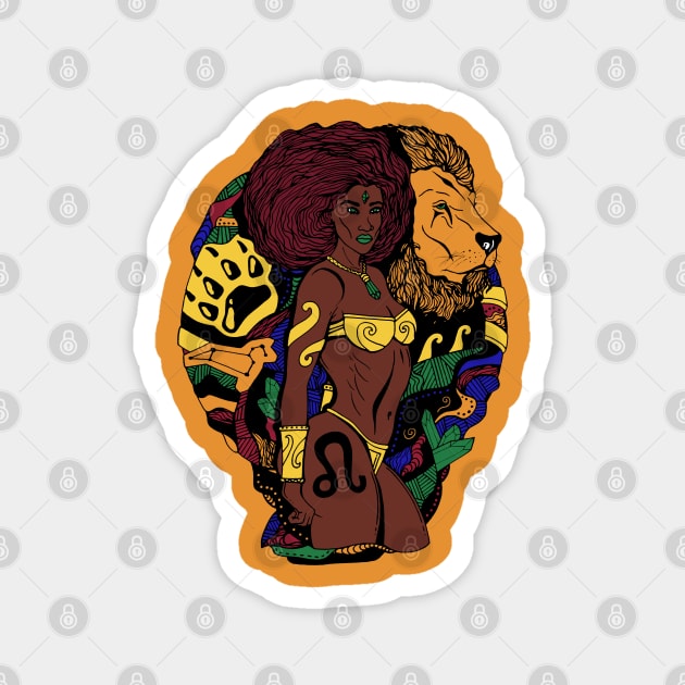 Leo Beauty - Nubian Edition Magnet by kenallouis