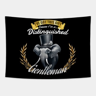 The Distinguished Elephant Gentleman Tapestry