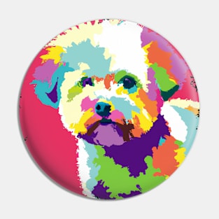 Bichon Frisé Pop Art - Dog Lover Gifts Pin