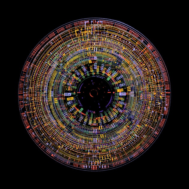 spinning record - geometric abstract - vinyl - dj - turntable by bulografik