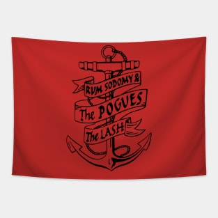 Rum Anchor (black) Tapestry