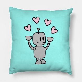 Robot Hearts Pillow