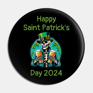 St Patricks Day 2024. Irish Skull Men Pin