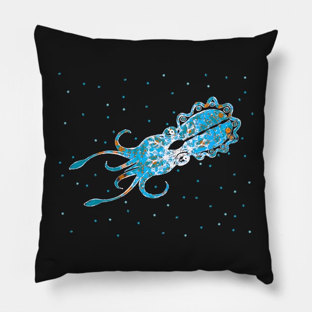 GREEK CUTTLEFISH Pillow by joancaronil