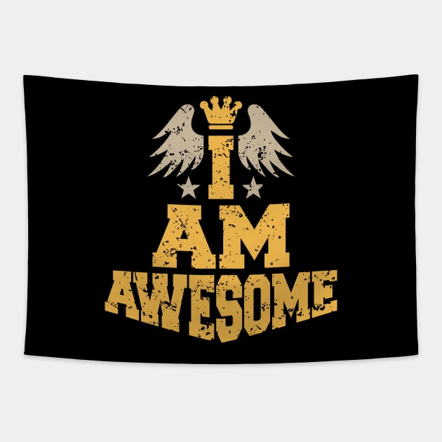 I AM AWESOME Tapestry by VERXION