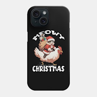 Meowy Christmas - 5, Funny Cute Cat on a Chicken Phone Case