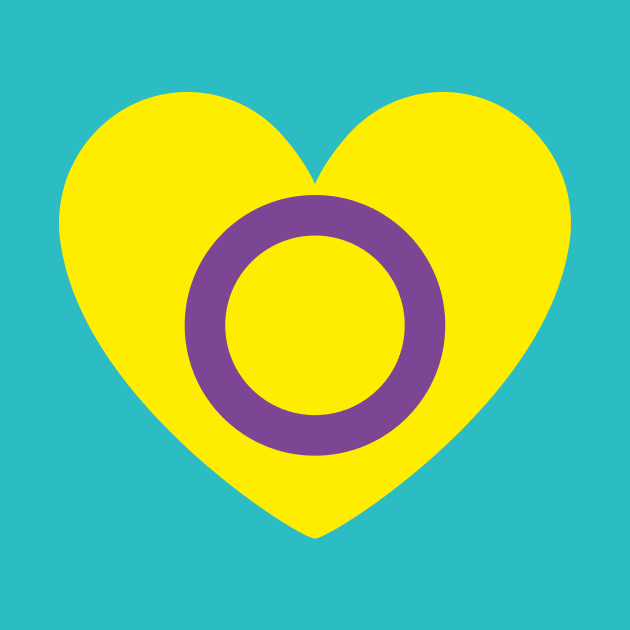 Intersex Flag Heart by s.hiro