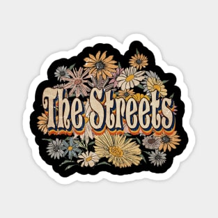 Retro The Streets Name Flowers Limited Edition Classic Styles Magnet