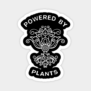 Vegan T-Shirt / Powered By Plants / Vegan Power / Vegan / Mandala Vegan Magnet