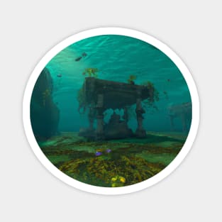 Underwater Mysteries of The Missing Temple Magnet