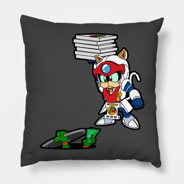 Samurai Pizza for Ninjas Pillow by RobotGhost