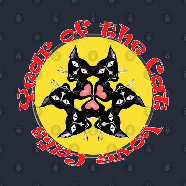 Cute Kittens Cat Lovers Black Cats Mandala by PlanetMonkey