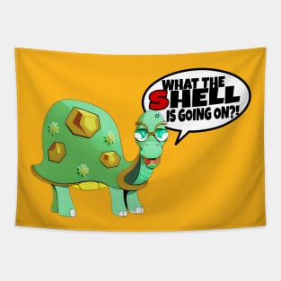 Funny Cartoon Turtle Tee Comics Tapestry