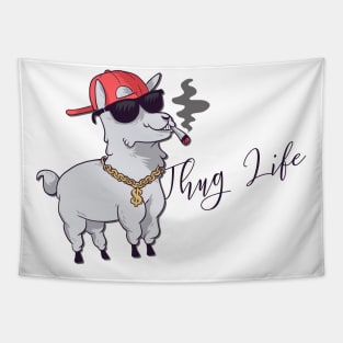 Alpaca Thug Life Tapestry