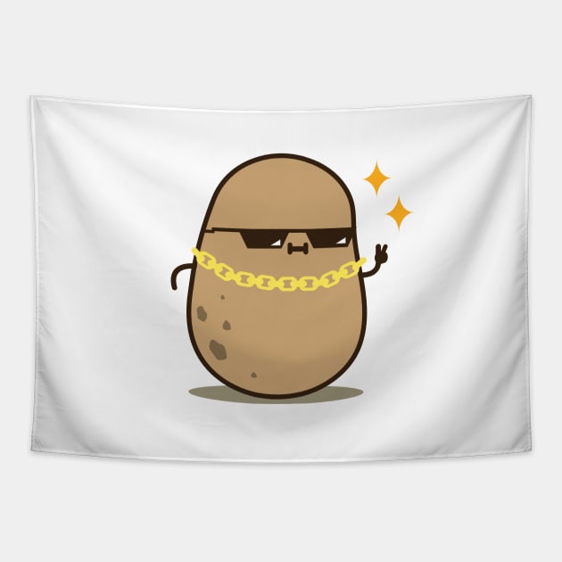 Potato thug life Tapestry by clgtart