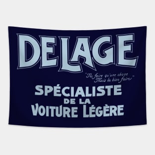 Vintage Delage Racecar Logo Tapestry