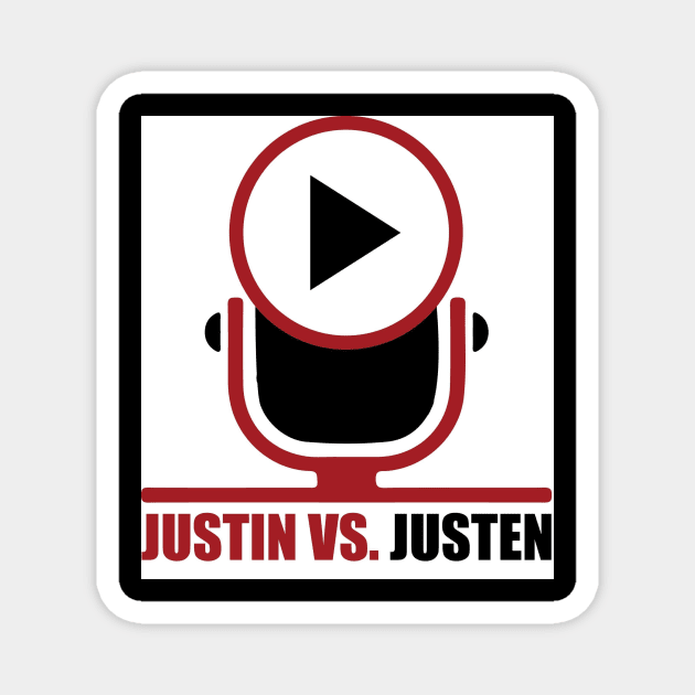 Justin vs Justen logo Magnet by Justinvsjusten