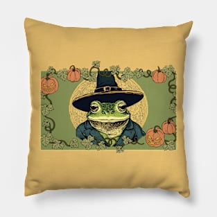 Hoppy Halloween: Frog Edition Pillow