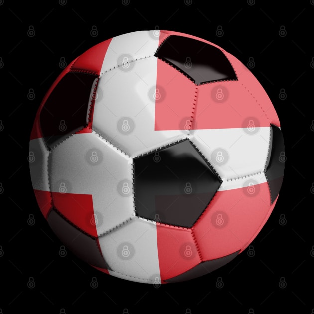 Denmark Flag Soccer Ball by reapolo