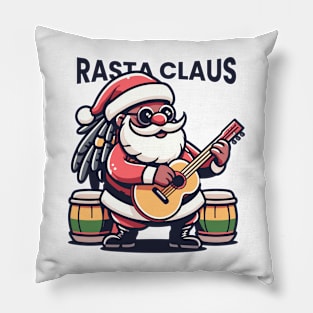 Rasta Claus Christmas Pillow