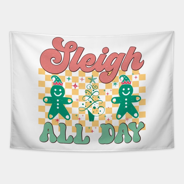 sleigh all day Tapestry by MZeeDesigns