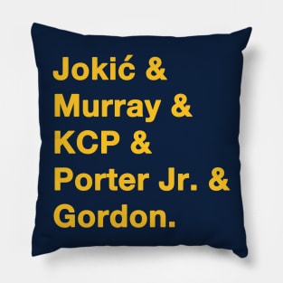 2022 - 2023 Denver Nuggets Yellow Pillow