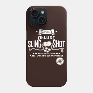 David's Slingshot Funny Bible Inspired David And Goliath Retro Vintage Poster Phone Case