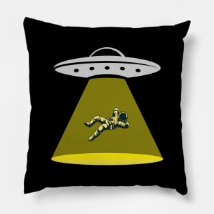 Alien Invasion with ufo and space human Pillow