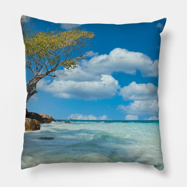 Pacific Blue Pillow by Doris4all