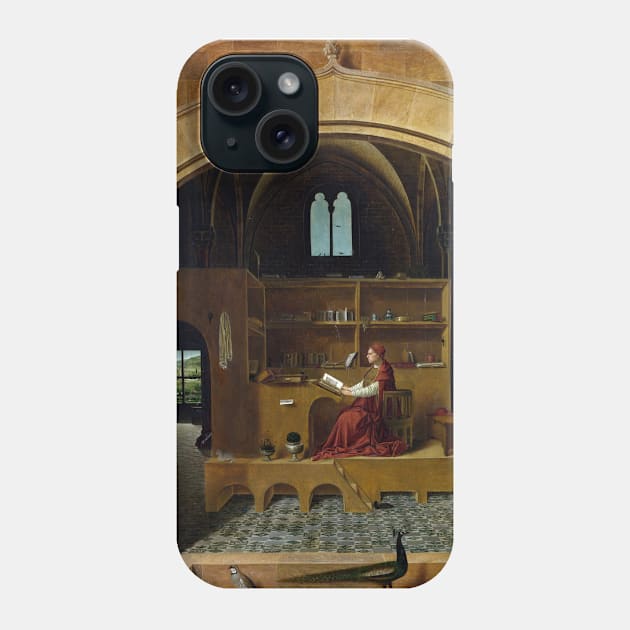 St Jerome in His Study by Antonello da Messina Phone Case by Classic Art Stall