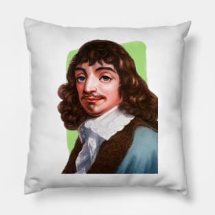 French Philosopher René Descartes illustration Pillow