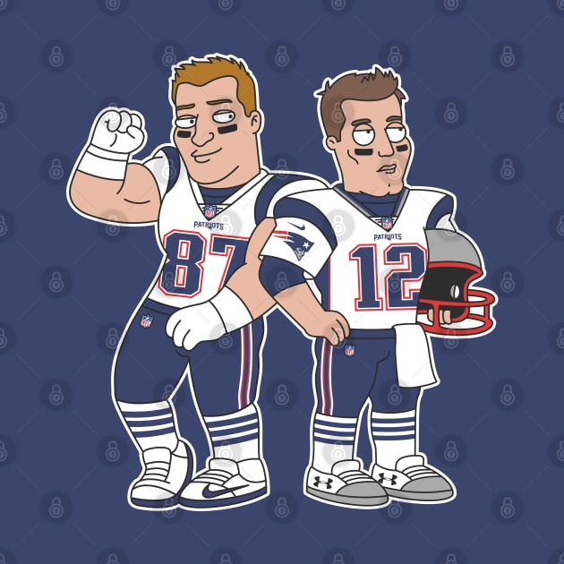 Gronk & Brady Pats Cartoon by Carl Cordes