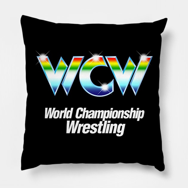 WCW Rainbow Logo Pillow by Authentic Vintage Designs