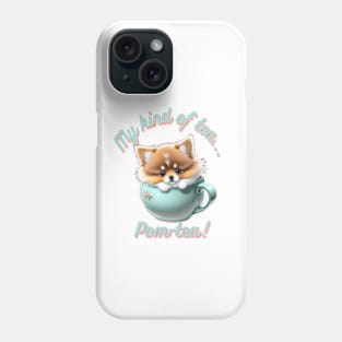 Cute Pomeranian Dog Sitting in Tea Cup Phone Case