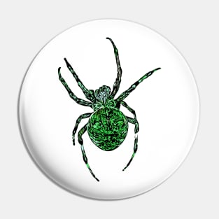 Green Spider Fierce Orb-Weaver Pin