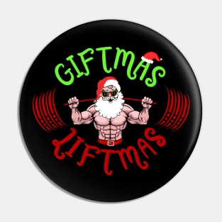 Merry Christmas Santa Giftmas Liftmas Pin