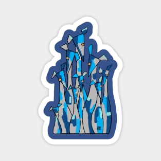 Nine Blue Friends Magnet