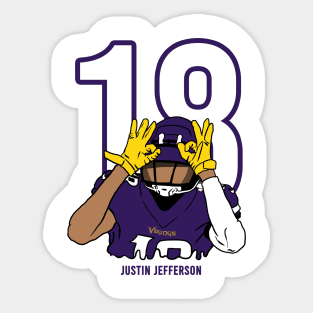 Justin Jefferson Sticker for Sale by Myah255