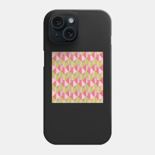 60s Retro vibes in pink and lime green pattern Phone Case