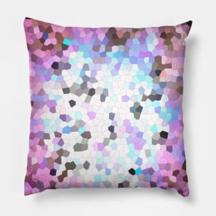 Pastel Pink Pixel Geometric Pattern Pillow