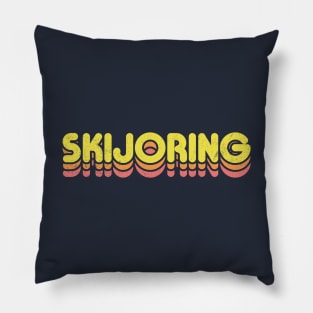 Retro Skijoring Pillow