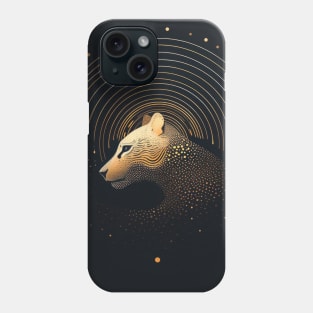 Monotone Illustration of Leopard Phone Case