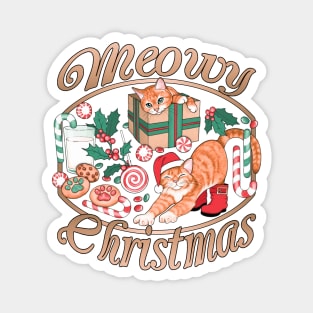 Feline Festive - Ginger Cats Magnet