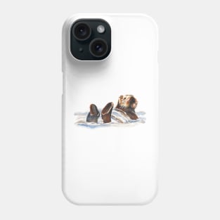 Seaotter - floating in Monterey Bay Phone Case