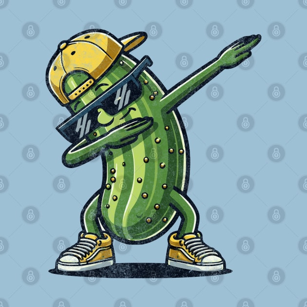 Dabbing Dill Pickle Funny Cucumber Dancing Swag by Lunatic Bear