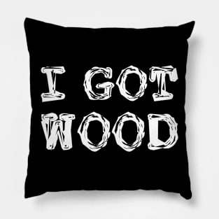 i got wood white Pillow