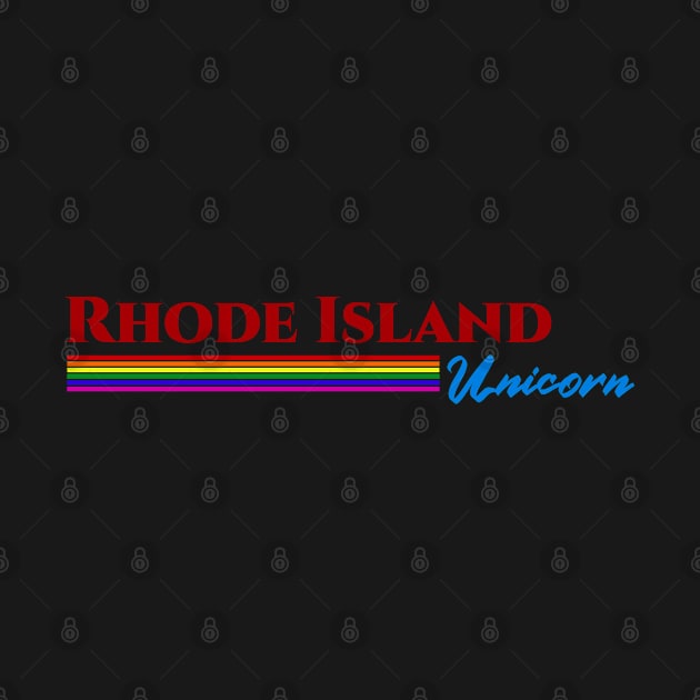 Rhode Island Unicorn Gift by Easy On Me